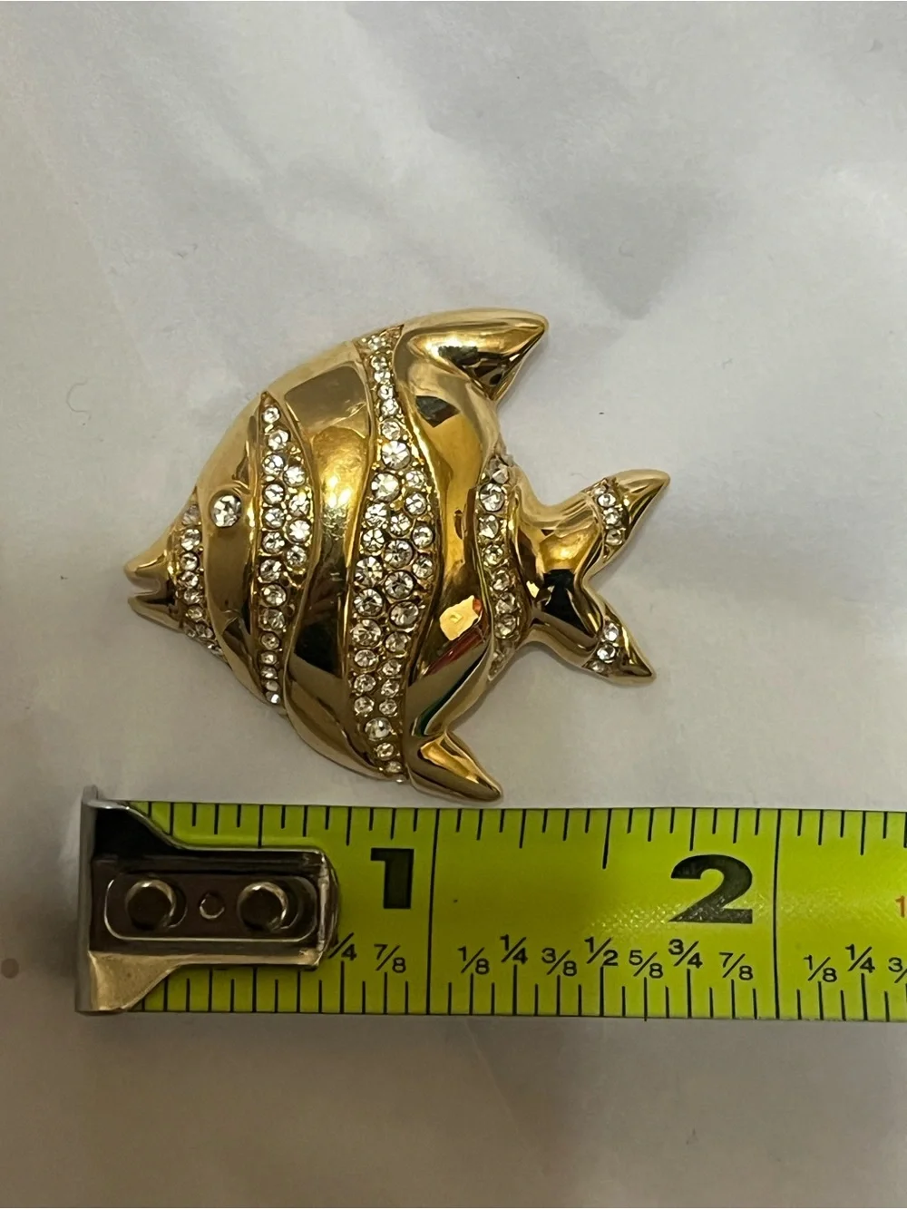 Swarovski fish brooch
